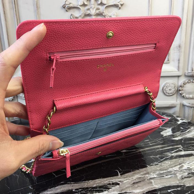 Chanel WOC Wallet on A Chain Bag Small 18cm Caviar Leather Cruise 2018 Collection Pink