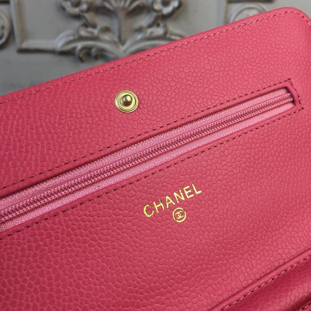 Chanel WOC Wallet on A Chain Bag Small 18cm Caviar Leather Cruise 2018 Collection Pink
