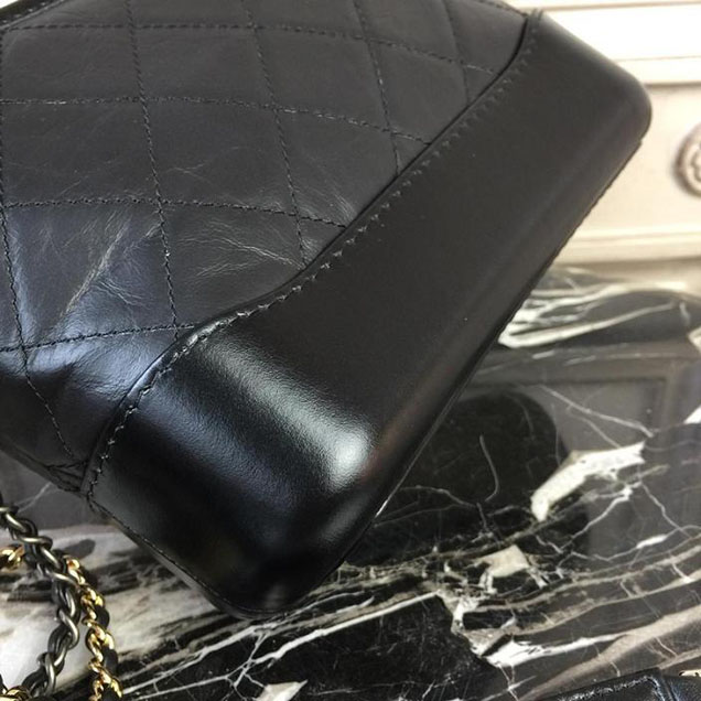 Chanel Gabrielle Hobo Bag Small 20cm Lambskin Leather Cruise 2018 Collection Black