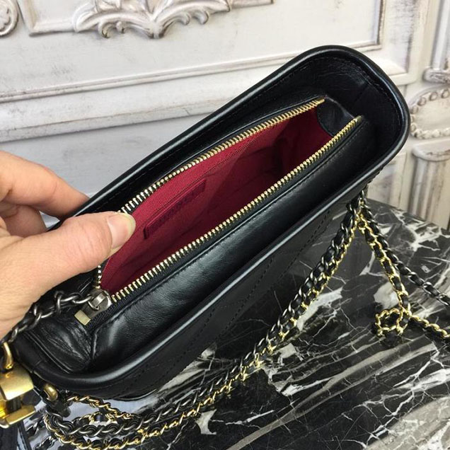 Chanel Gabrielle Hobo Bag Small 20cm Lambskin Leather Cruise 2018 Collection Black