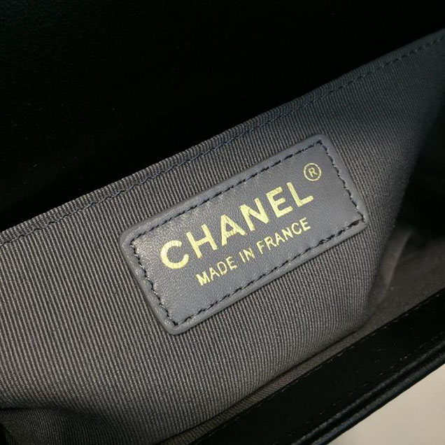 Chanel Chain Handle Bag 25cm Tweed with Sequins Lambskin Leather Antique Gold Hardware Fall Winter Act 2 Collection Black Navy