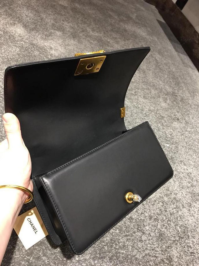 Chanel Chain Handle Bag 25cm Python Skin Leather Antique Gold Hardware Fall Winter Act 2 Collection Black White