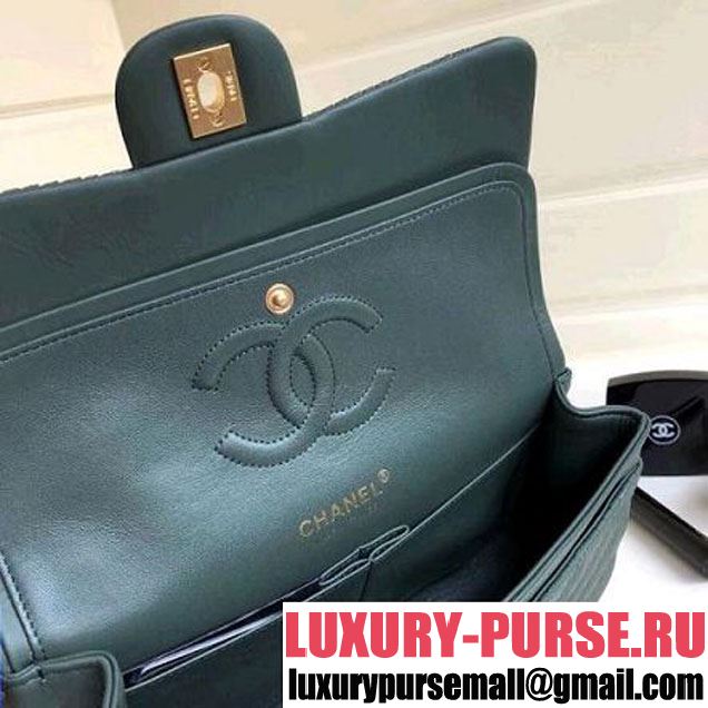 Chanel Pleated Crumpled Calfskin Classic Flap Medium Bag Paon 2018 (1A111-8030507 )