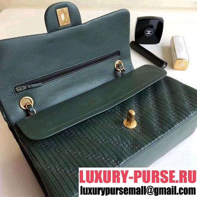Chanel Pleated Crumpled Calfskin Classic Flap Medium Bag Paon 2018 (1A111-8030507 )