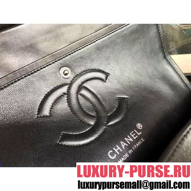 Chanel So Black Quilting Lambskin Medium Classic Flap Bag  (1A111-8030502 )