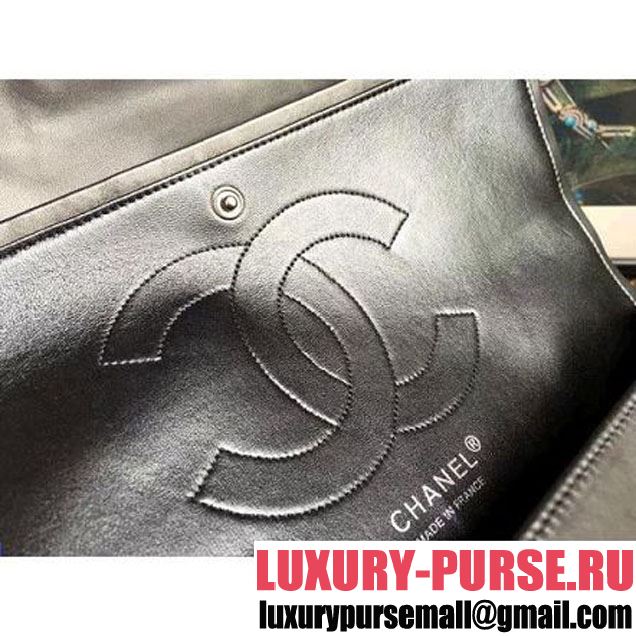 Chanel So Black Quilting Lambskin Jumbo Classic Flap Bag  (1A111-8030501 )