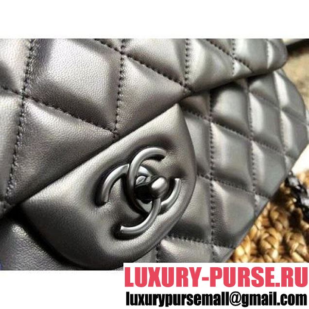 Chanel So Black Quilting Lambskin Jumbo Classic Flap Bag  (1A111-8030501 )