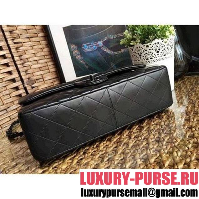 Chanel So Black Quilting Lambskin Jumbo Classic Flap Bag  (1A111-8030501 )