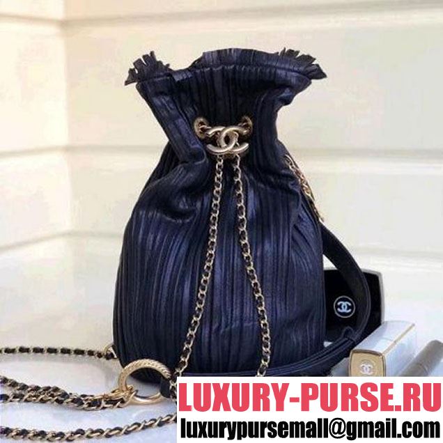 Chanel Coco Pleats Small Backpack Bag A57145 Black 2018 (1A111-8030513 )