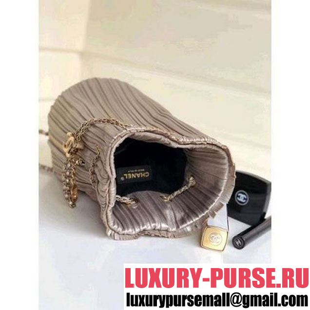 Chanel Coco Pleats Small Backpack Bag A57145 Gold 2018 (1A111-8030512 )