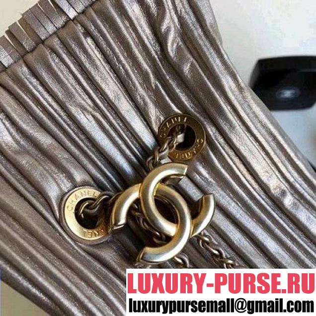 Chanel Coco Pleats Small Backpack Bag A57145 Gold 2018 (1A111-8030512 )