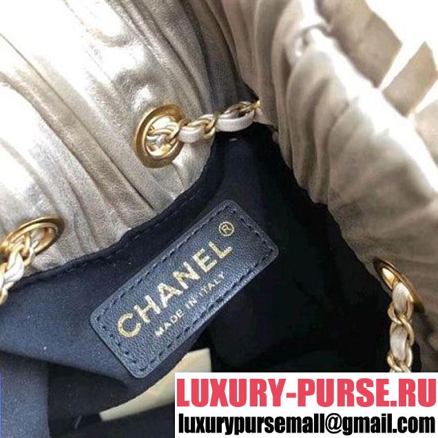Chanel Coco Pleats Small Backpack Bag A57145 Gold 2018 (1A111-8030512 )