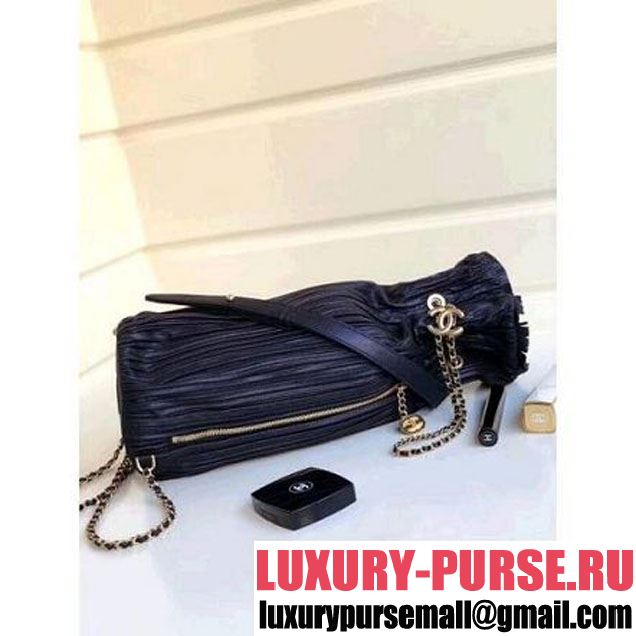 Chanel Coco Pleats Large Backpack Bag A57146 Black 2018 (1A111-8030511 )