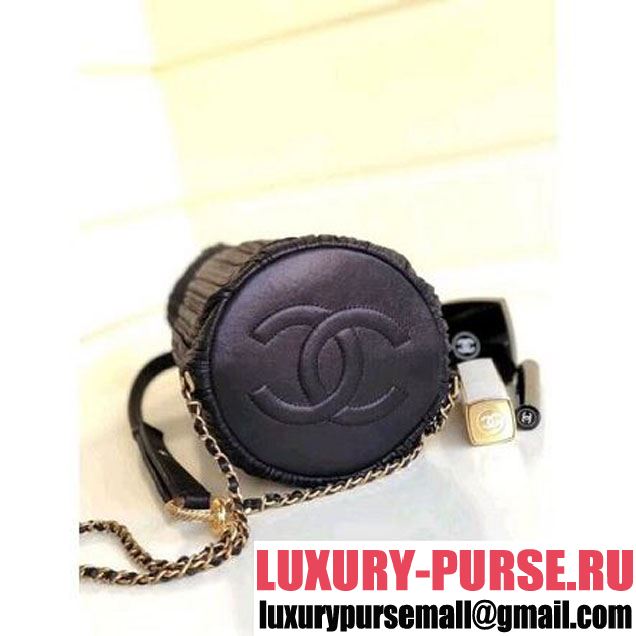 Chanel Coco Pleats Large Backpack Bag A57146 Black 2018 (1A111-8030511 )