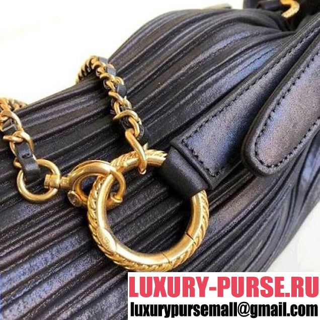 Chanel Coco Pleats Large Backpack Bag A57146 Black 2018 (1A111-8030511 )