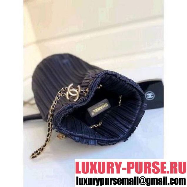 Chanel Coco Pleats Large Backpack Bag A57146 Black 2018 (1A111-8030511 )