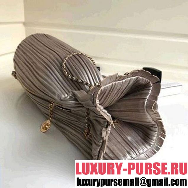 Chanel Coco Pleats Medium Backpack Bag A57142 Gold 2018 (1A111-8030510 )