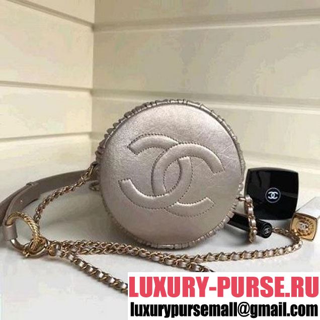Chanel Coco Pleats Medium Backpack Bag A57142 Gold 2018 (1A111-8030510 )