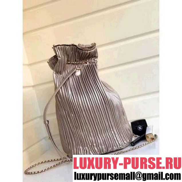 Chanel Coco Pleats Large Backpack Bag A57146 Gold 2018 (1A111-8030508 )