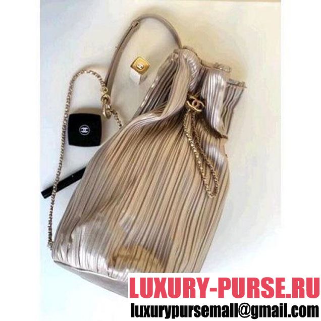 Chanel Coco Pleats Large Backpack Bag A57146 Gold 2018 (1A111-8030508 )