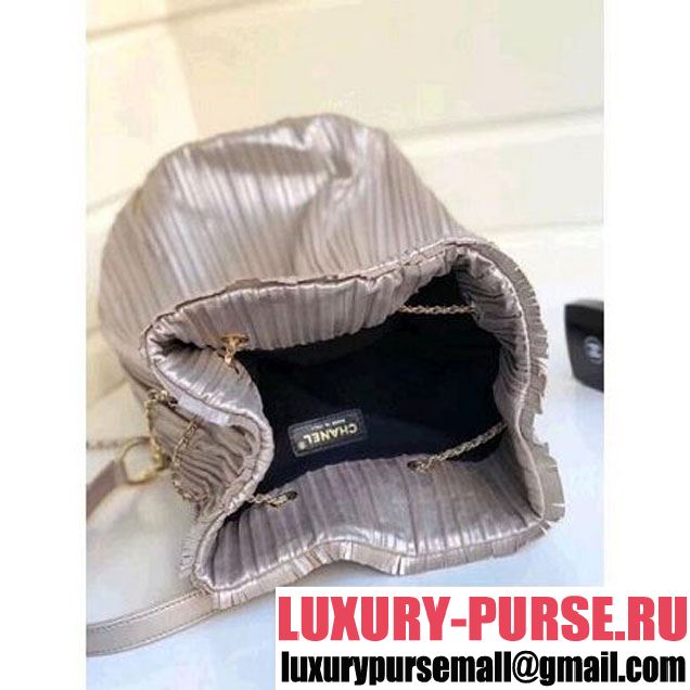 Chanel Coco Pleats Large Backpack Bag A57146 Gold 2018 (1A111-8030508 )