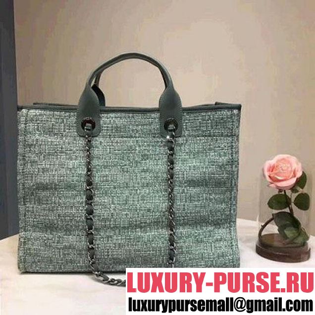 Chanel Deauville Large Shopping Bag A66942 Green 2018 (2A143-8030517 )