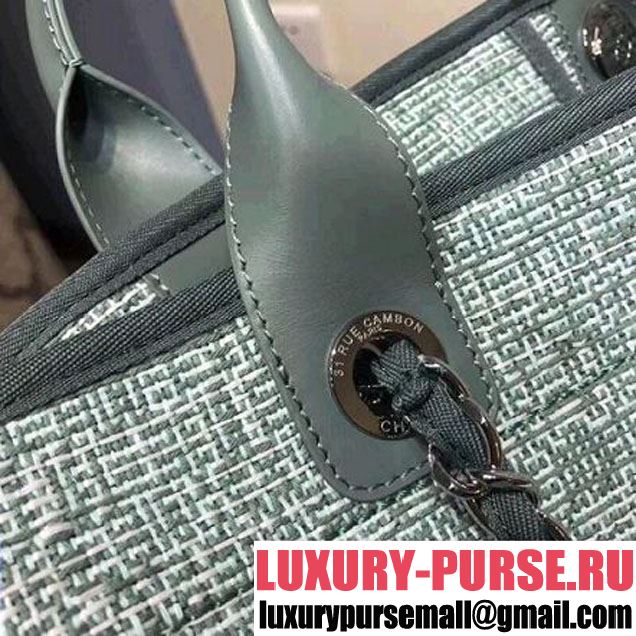 Chanel Deauville Large Shopping Bag A66942 Green 2018 (2A143-8030517 )