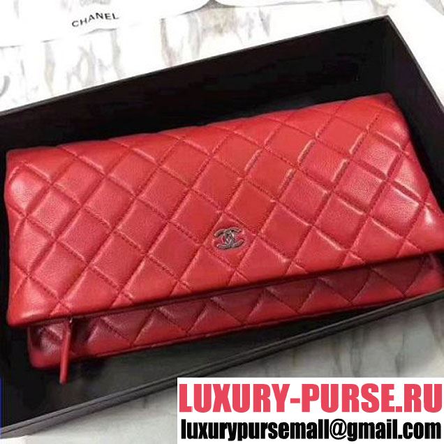Chanel Quilting Lambskin Folded Case Red (ZMD-8031222 )