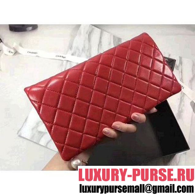 Chanel Quilting Lambskin Folded Case Red (ZMD-8031222 )
