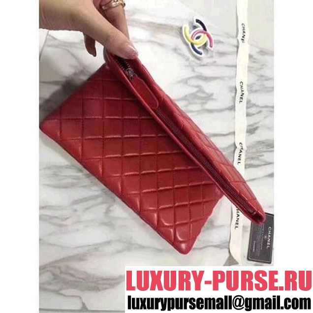 Chanel Quilting Lambskin Folded Case Red (ZMD-8031222 )