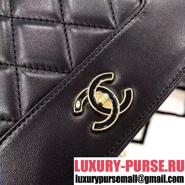 Chanel Black Lambskin Wallet on Chain WOC Bag (LZ-8031314 )