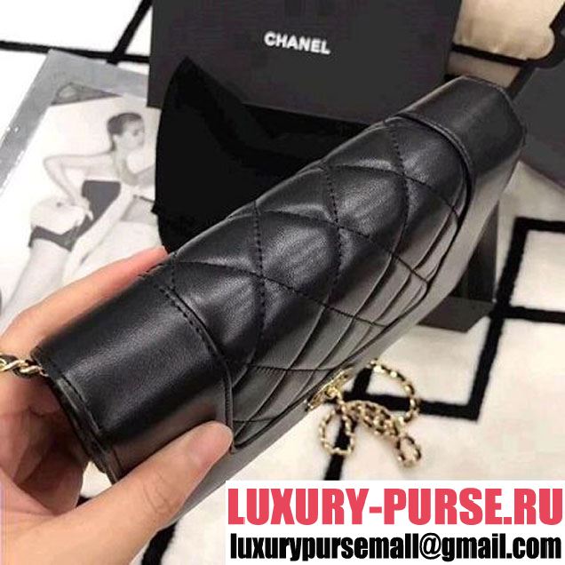 Chanel Black Lambskin Wallet on Chain WOC Bag (LZ-8031314 )