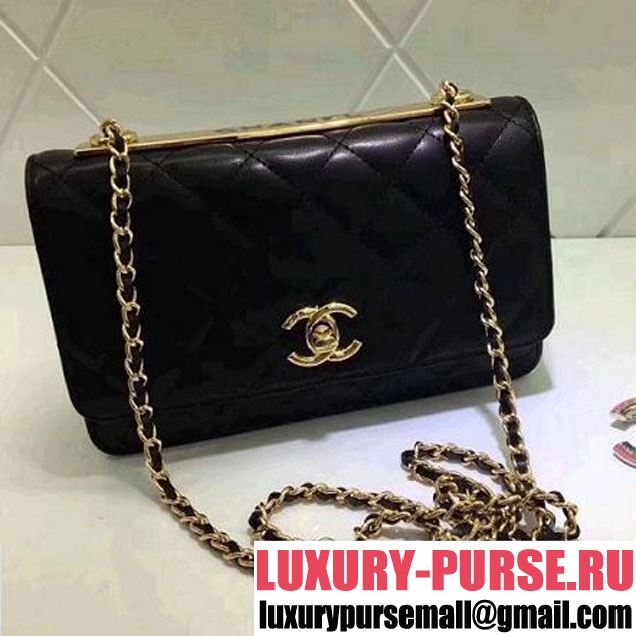 Chanel Quilting Lambskin Trendy CC Wallet on Chain WOC Bag Black 2018 (ZMD-8031309 )