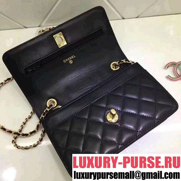 Chanel Quilting Lambskin Trendy CC Wallet on Chain WOC Bag Black 2018 (ZMD-8031309 )
