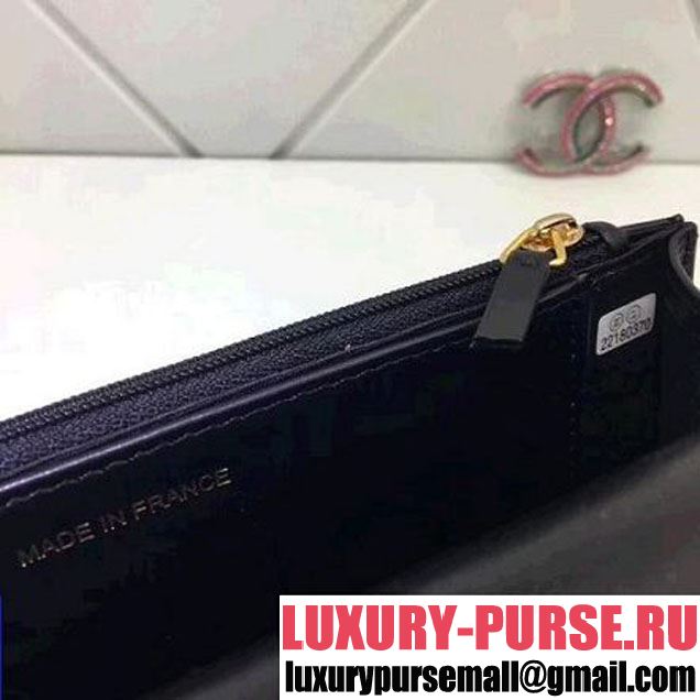 Chanel Chevron Lambskin Trendy CC Wallet on Chain WOC Bag Black 2018 (ZMD-8031307 )
