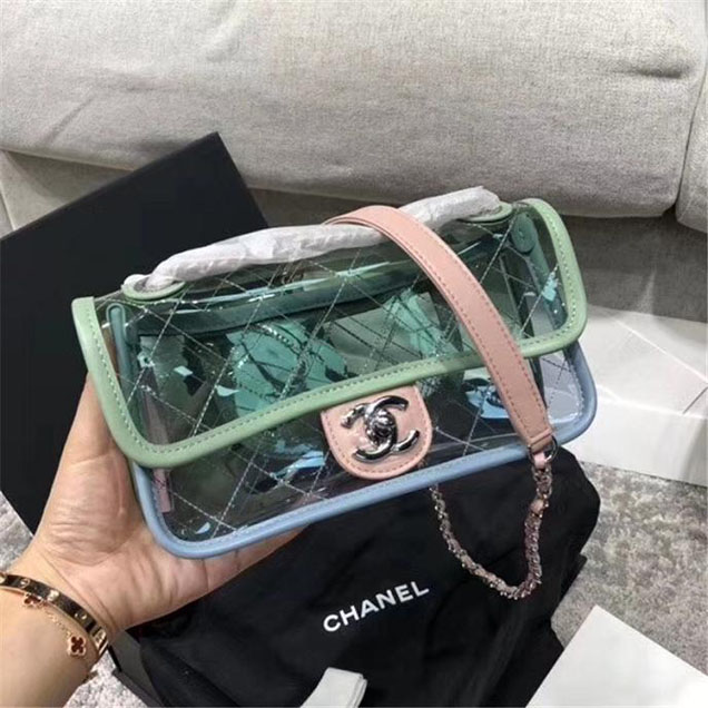 Chanel Small Coco Splash Flap Bag in PVC A57408 Pink