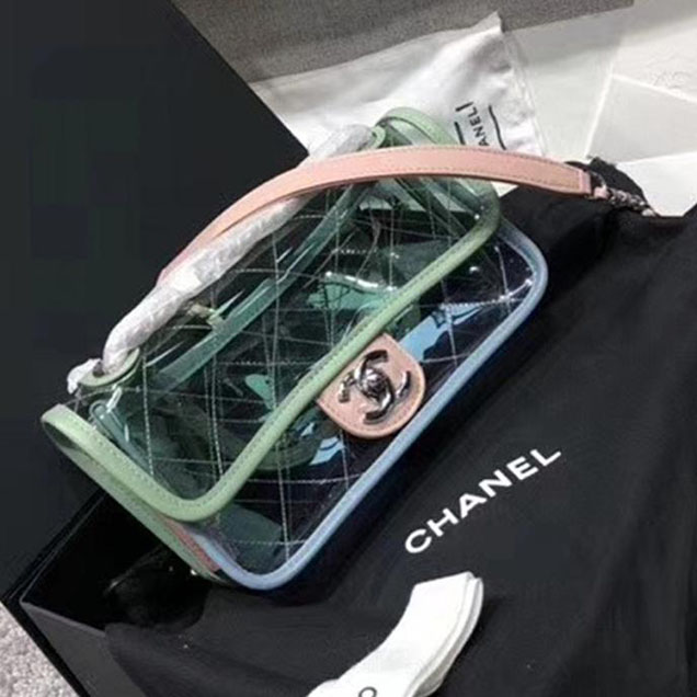 Chanel Small Coco Splash Flap Bag in PVC A57408 Pink