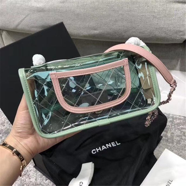 Chanel Small Coco Splash Flap Bag in PVC A57408 Pink