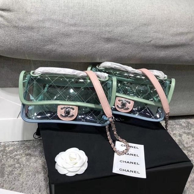 Chanel Small Coco Splash Flap Bag in PVC A57408 Pink