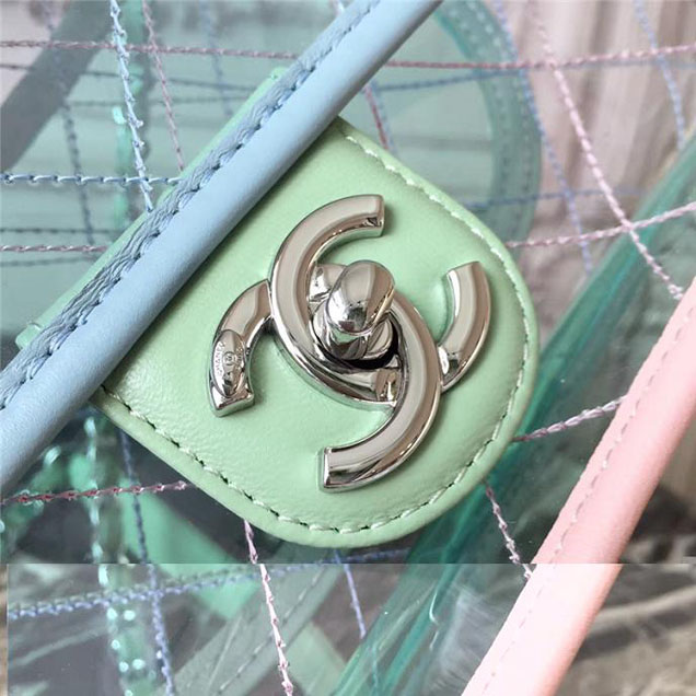 Chanel Medium Coco Splash Flap Bag in PVC A57409 Green