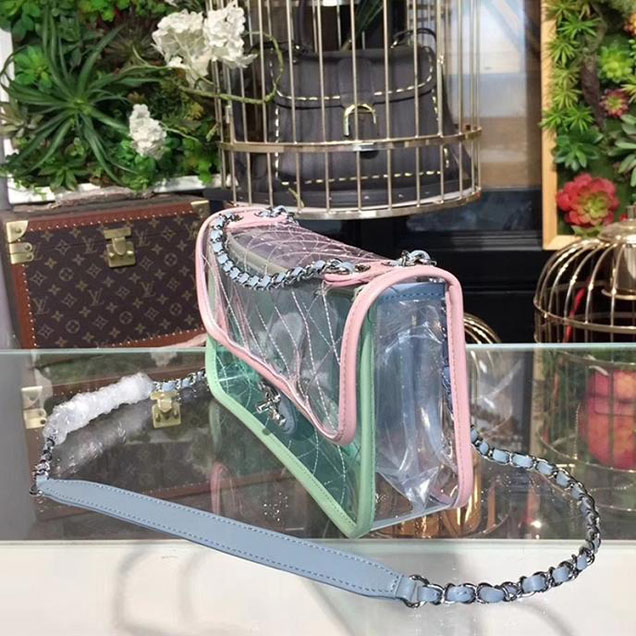 Chanel Medium Coco Splash Flap Bag in PVC A57409 Blue