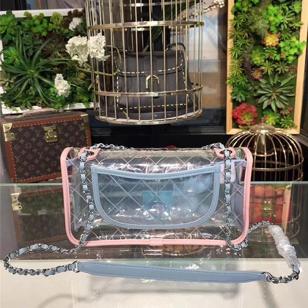Chanel Medium Coco Splash Flap Bag in PVC A57409 Blue