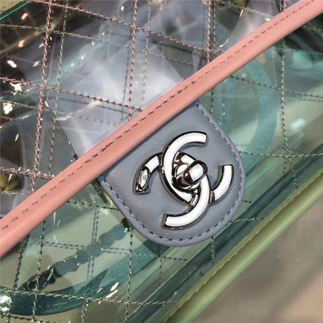 Chanel Medium Coco Splash Flap Bag in PVC A57409 Blue