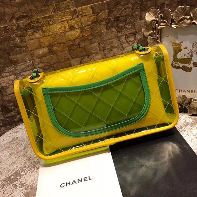 Chanel Medium Coco Splash Flap Bag in PVC A57409 Yellow