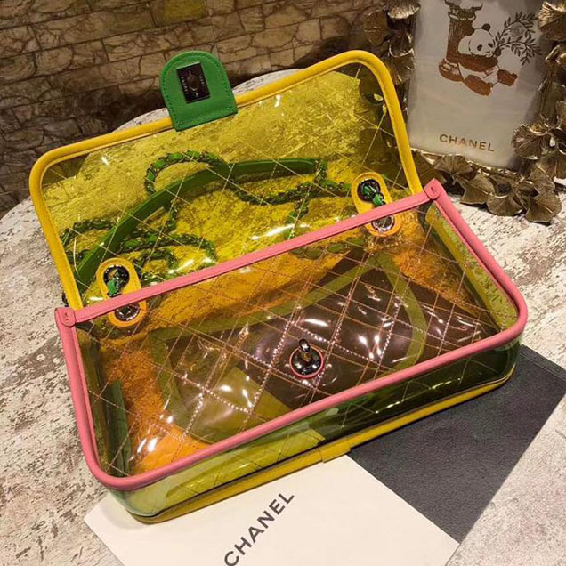 Chanel Medium Coco Splash Flap Bag in PVC A57409 Yellow