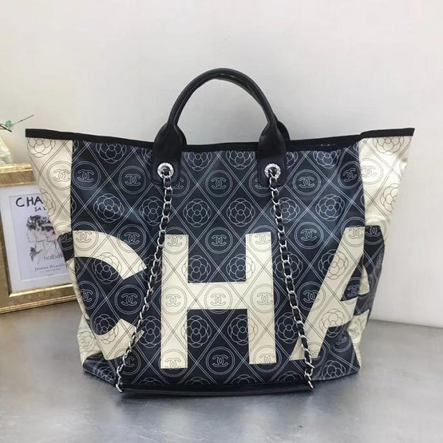 Chanel Printed Canvas Maxi Chanel Large Shopping Bag A57161 2018