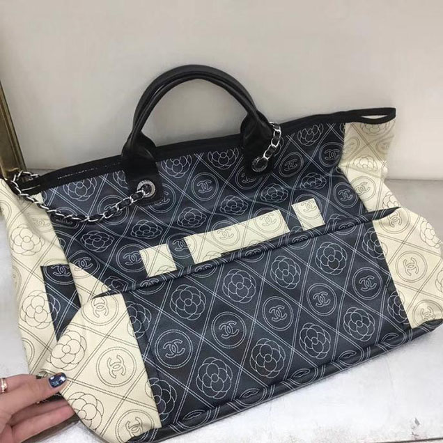 Chanel Printed Canvas Maxi Chanel Large Shopping Bag A57161 2018