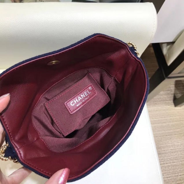 Chanel Wool with Charms Bucket Bag A57868 2018