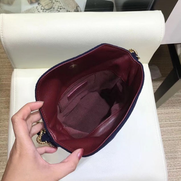 Chanel Wool with Charms Bucket Bag A57868 2018