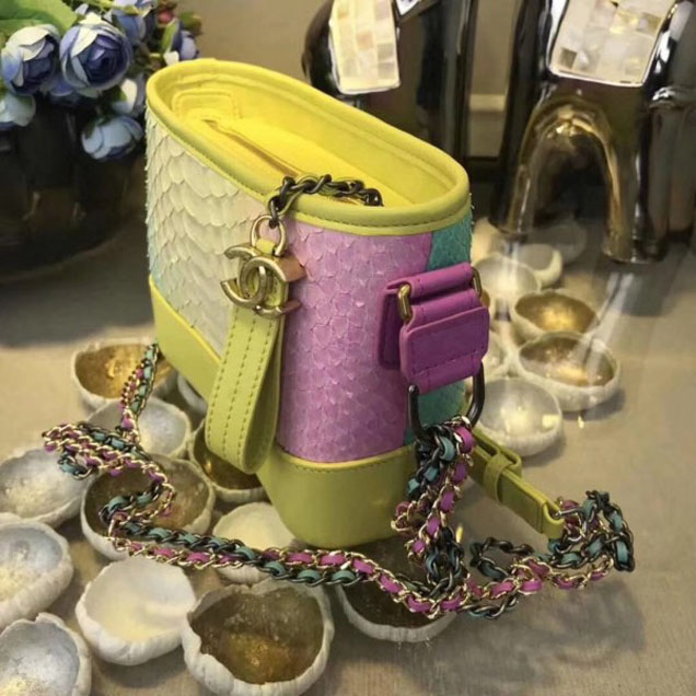 Chanel Rainbow Python Gabrielle Medium Hobo Bag A93824 2018